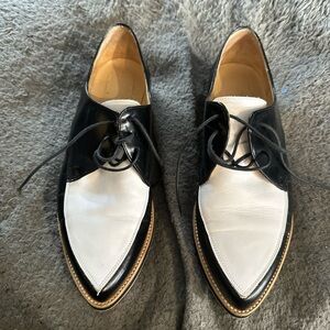 Classic Black and White Women's Dress Shoes